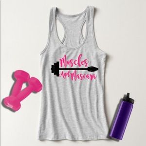 Muscles and Mascara Racerback Tank/Tee/Tshirt
